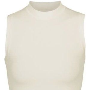 Skims Mock Neck Tank in Bone